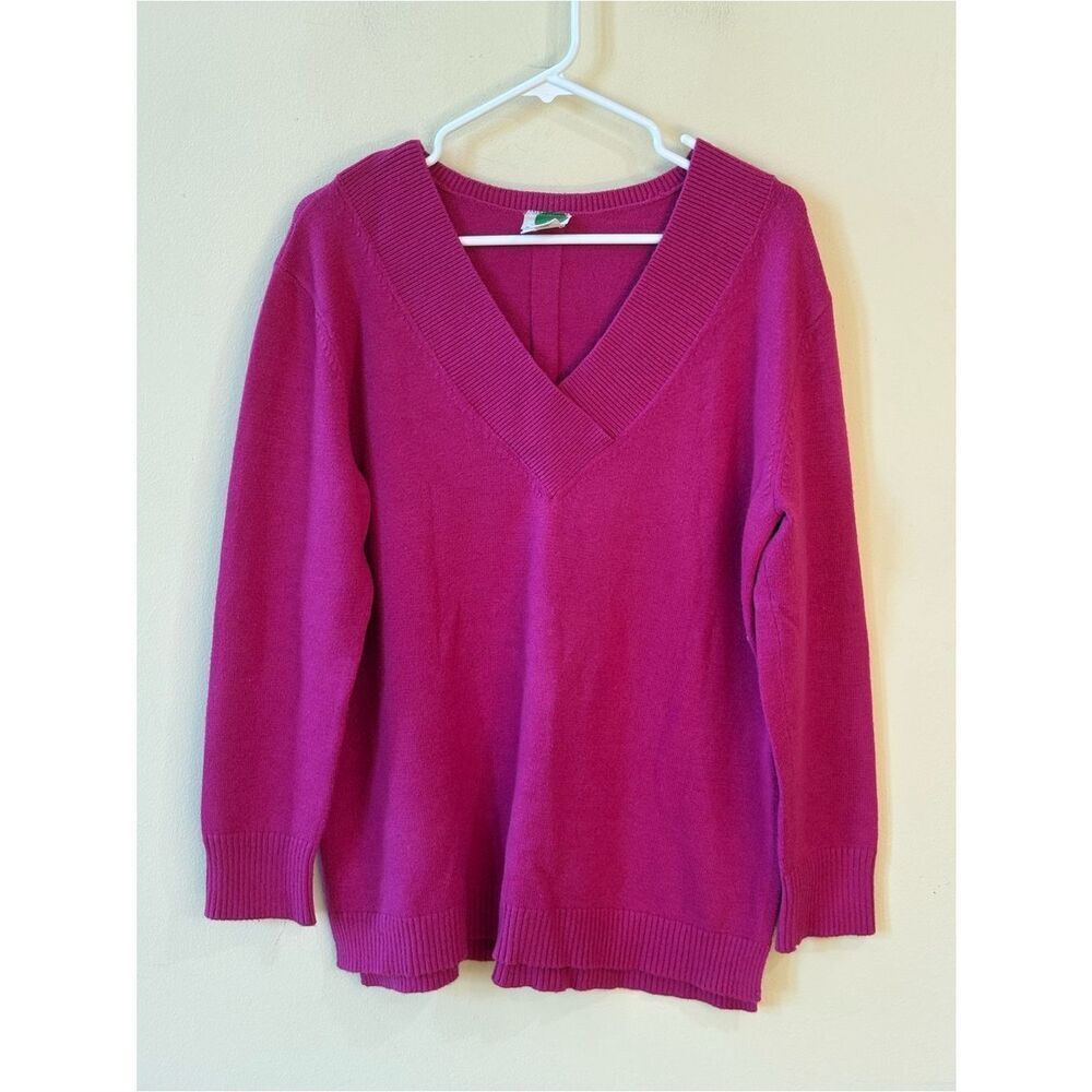 Anthropologie Pink V-Neck Sweater